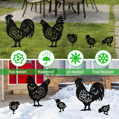 Hokfirm chicks figures brighten yards and patios for playful ambiance.