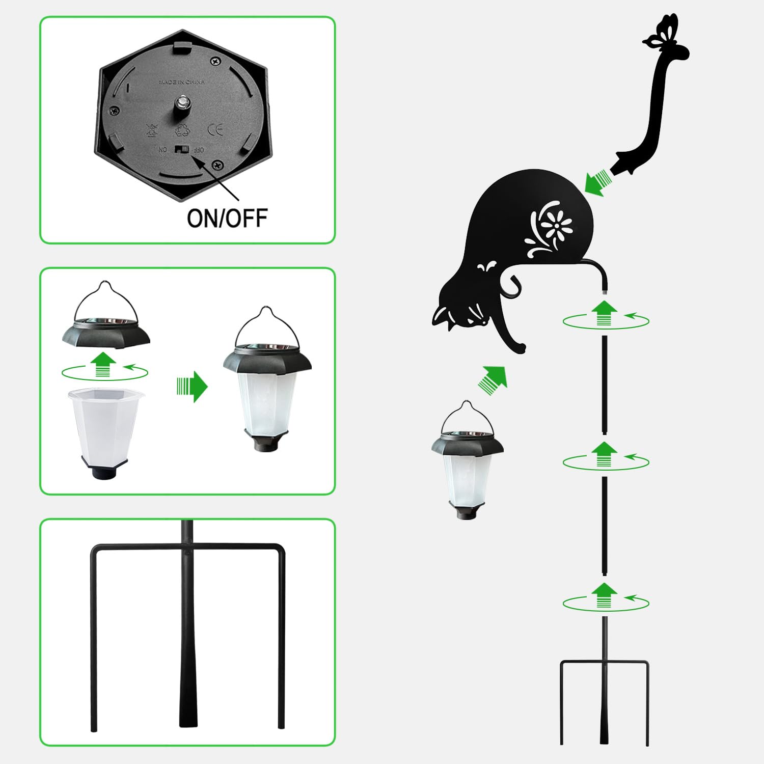 Hokfirm solar-powered garden light turns on automatically for ambience