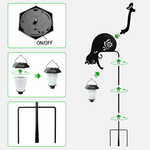 Hokfirm solar-powered garden light turns on automatically for ambience