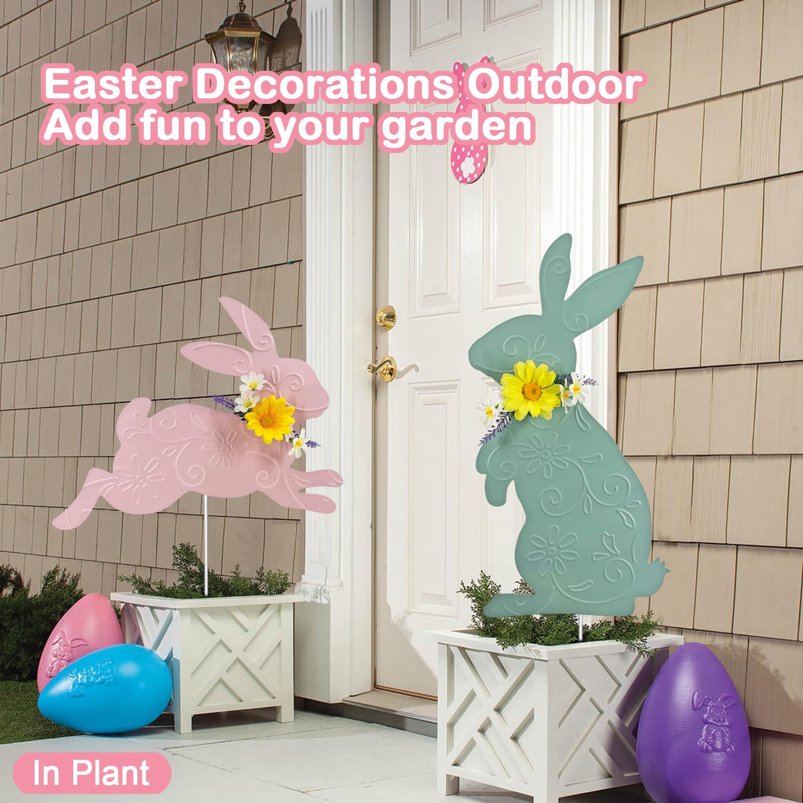 Hokfirm spring garden decor that complements Easter themes on any lawn.