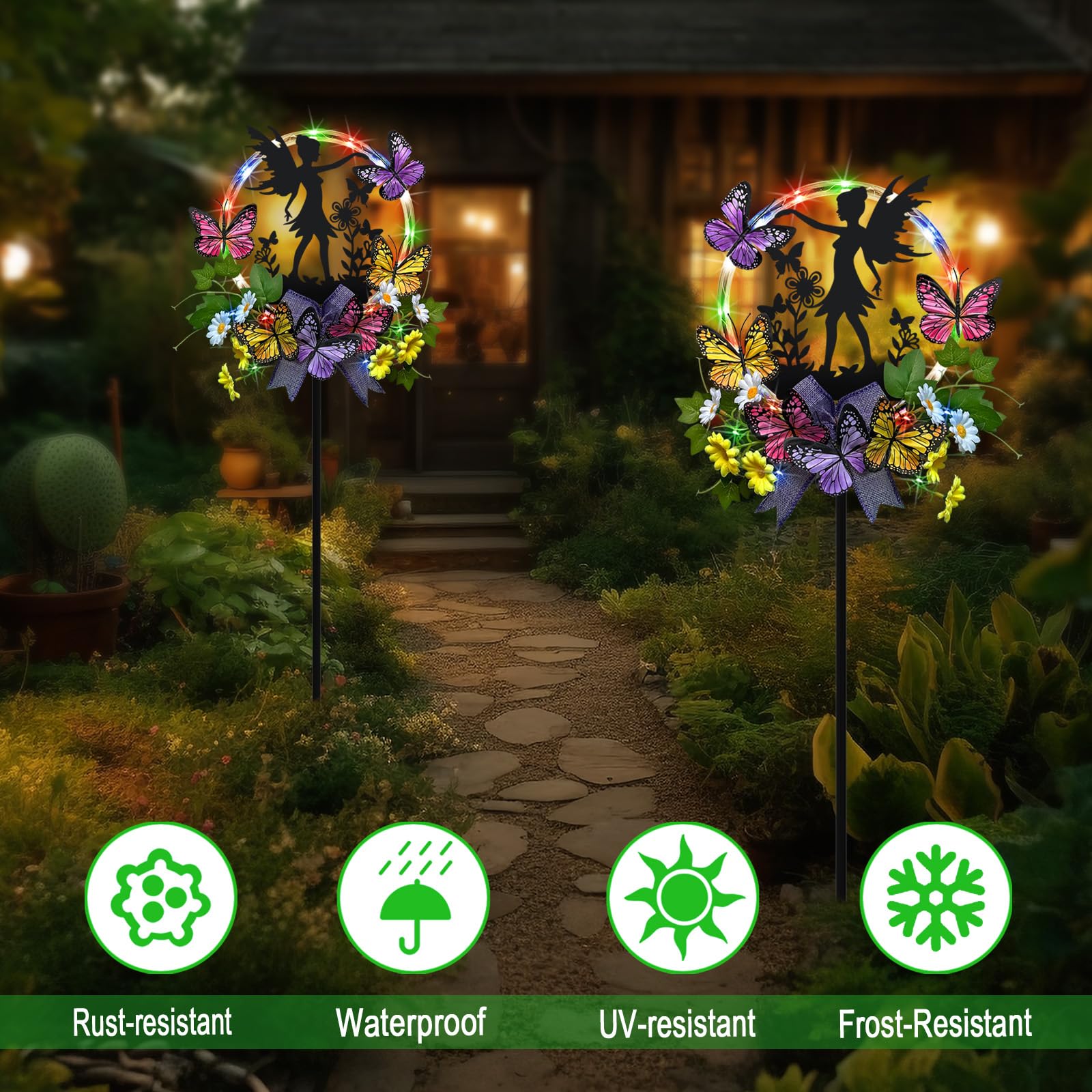Hokfirm waterproof outdoor garden light providing a warm glow for patios and pathways.