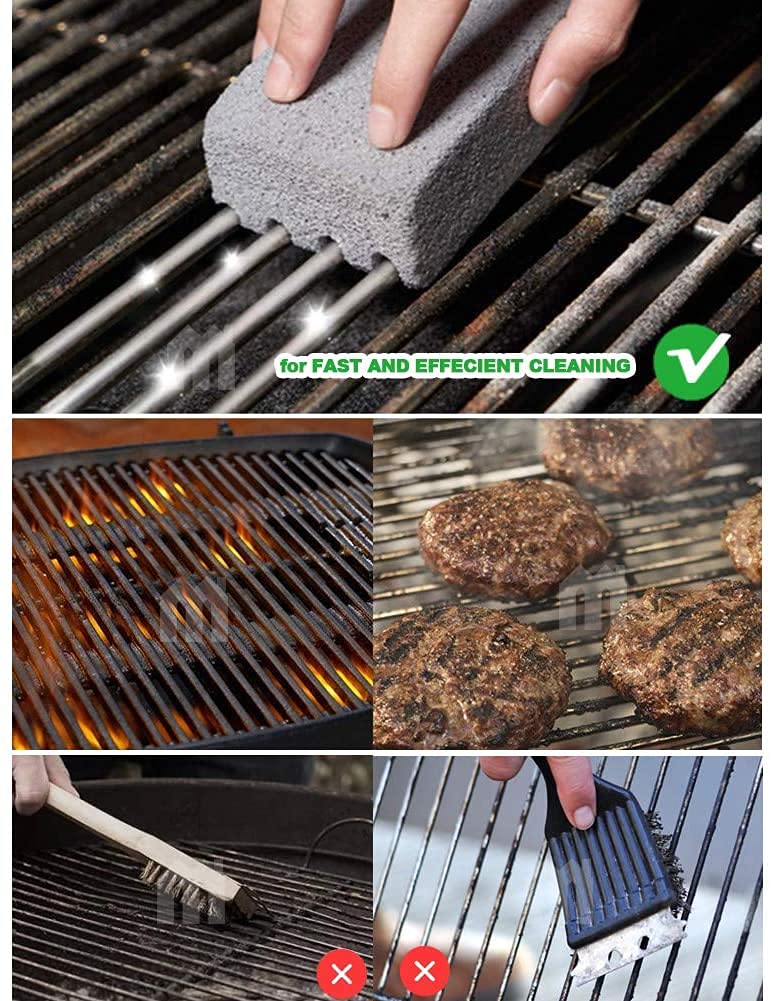 Gray cleaning brick block for grill surfaces by Hokilands