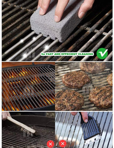 Gray cleaning brick block for grill surfaces by Hokilands
