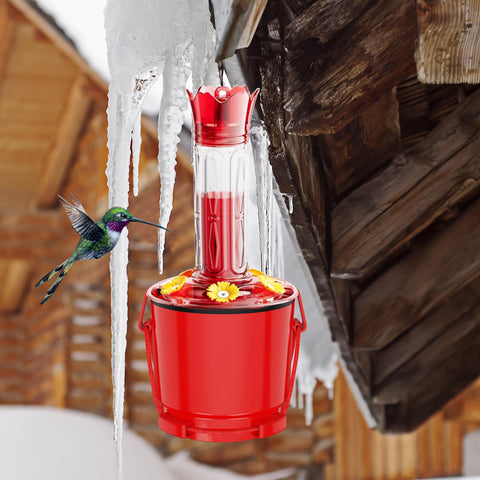 HOKITANS heat-resistant feeder heater installs easily with hooks and cords