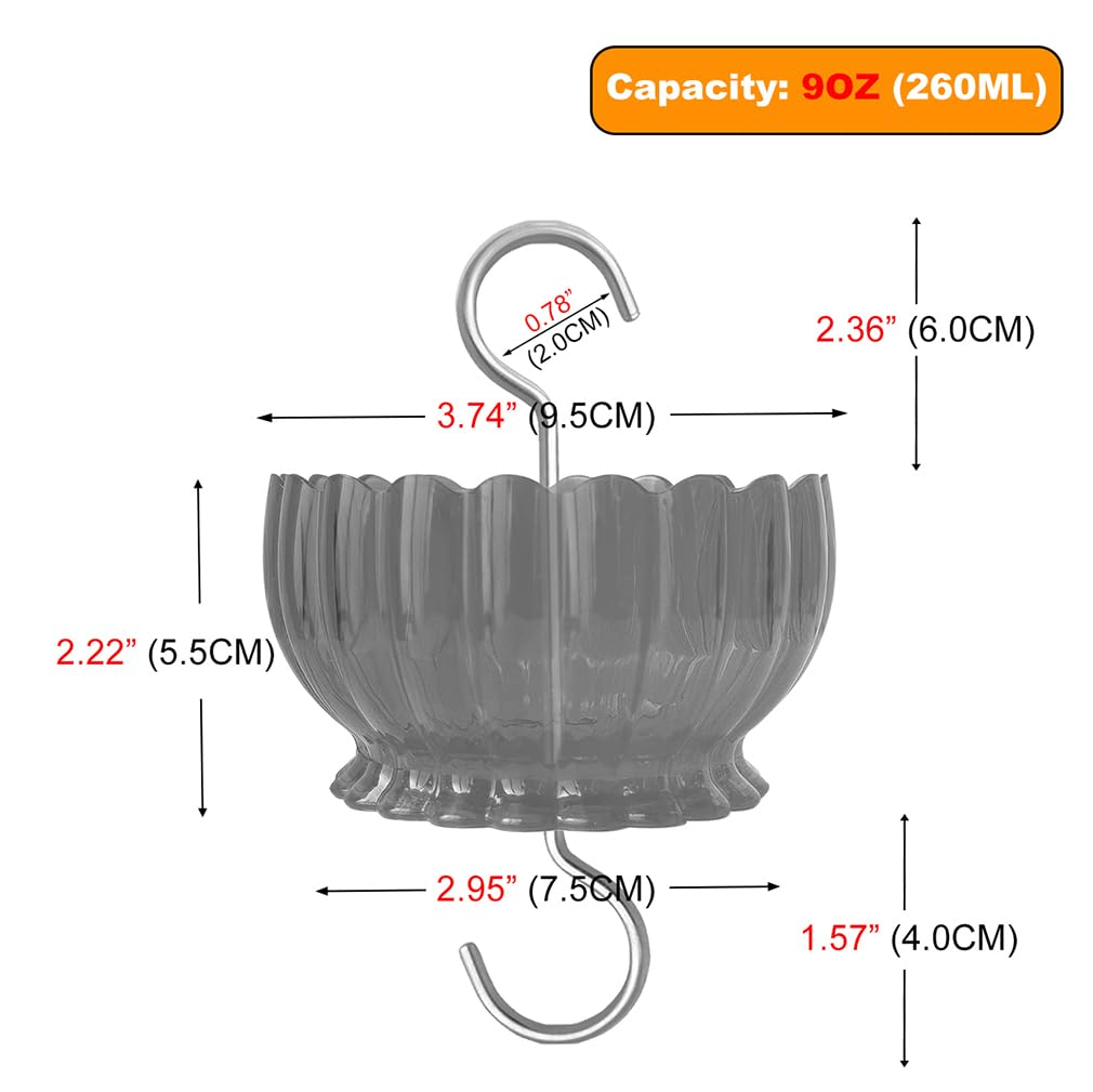 HOLAHOMA 9 oz capacity reduces refills for busy feeders.