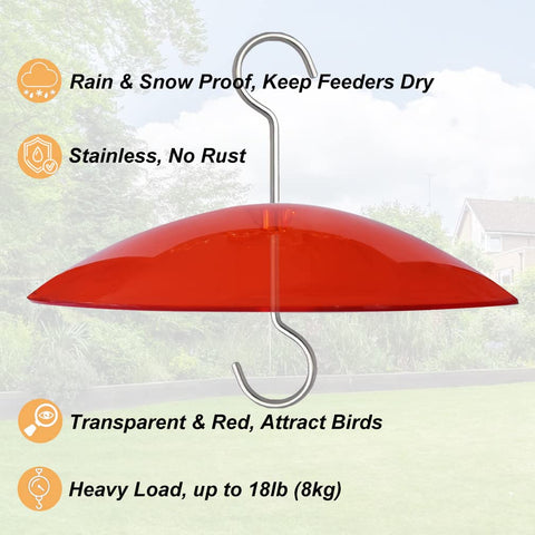 HOLAHOMA clear plastic dome keeps feed visible and dry