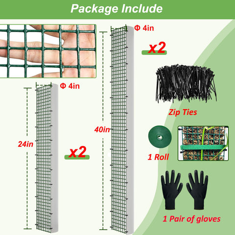HOLANHING Moss pole package includes ties and gloves for setup