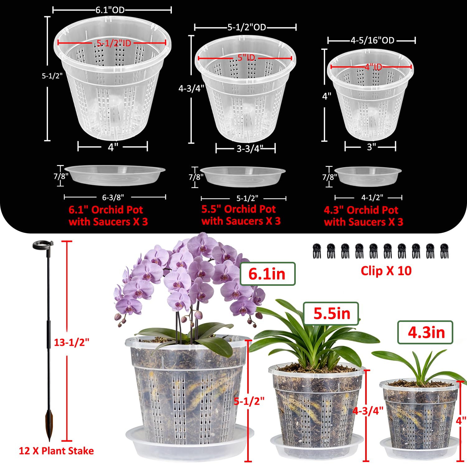 HOLANHING drainage holes on sides and bottom promote better air circulation