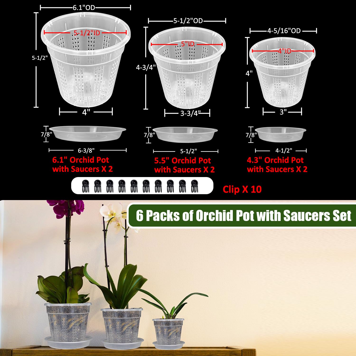 HOLANHING orchid pot with holes highlights controlled air flow for robust roots