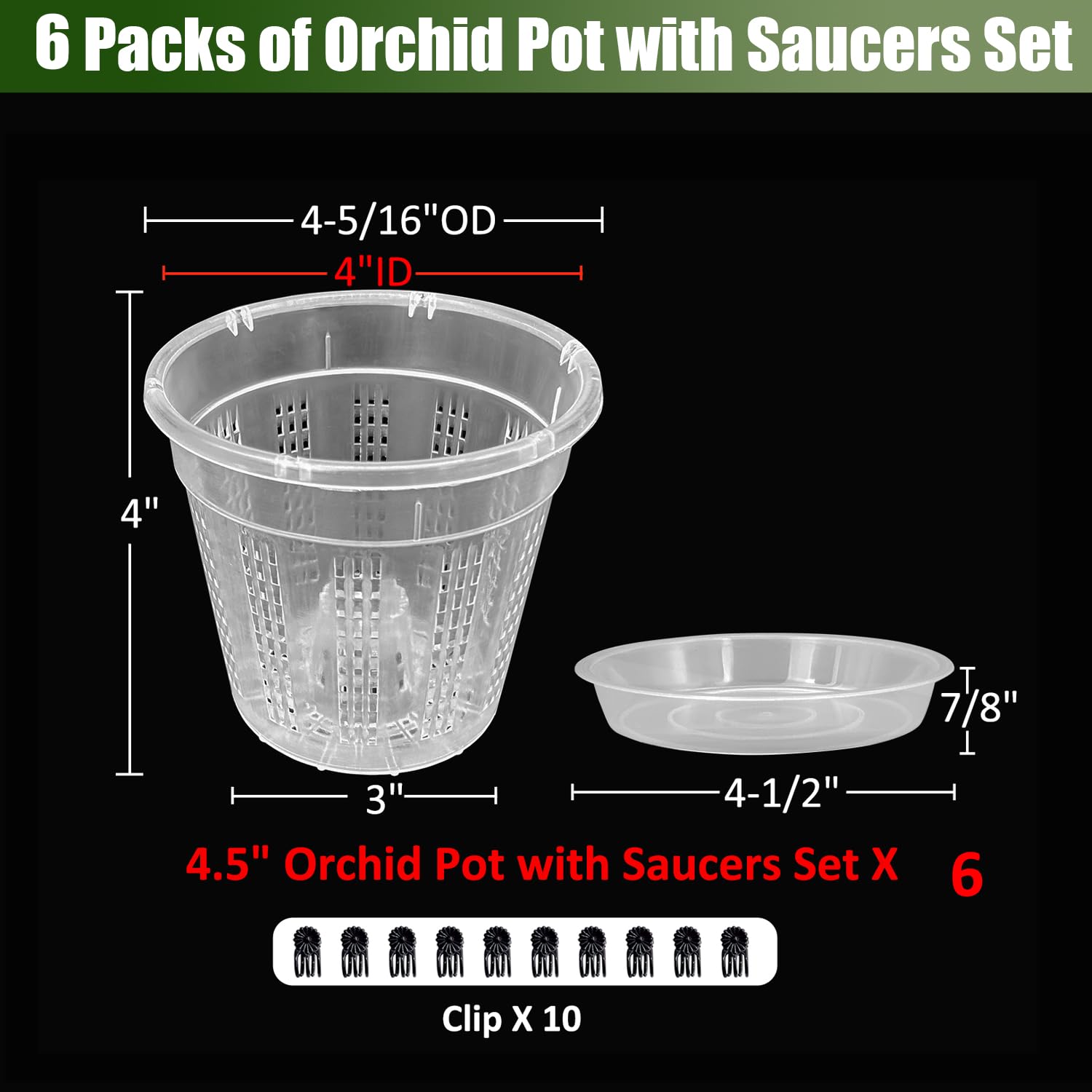 HOLANHING orchid pot with saucers protects surfaces.