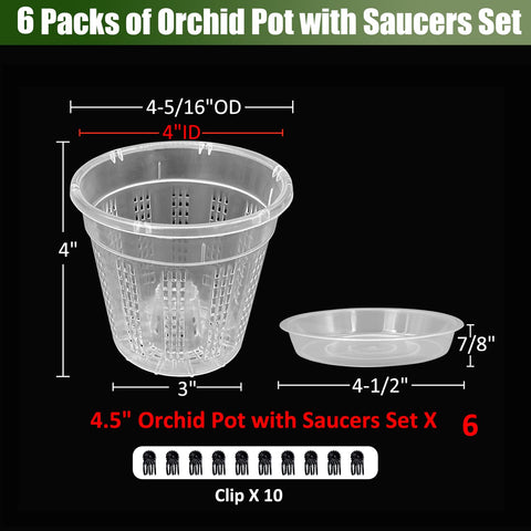 HOLANHING orchid pot with saucers protects surfaces.