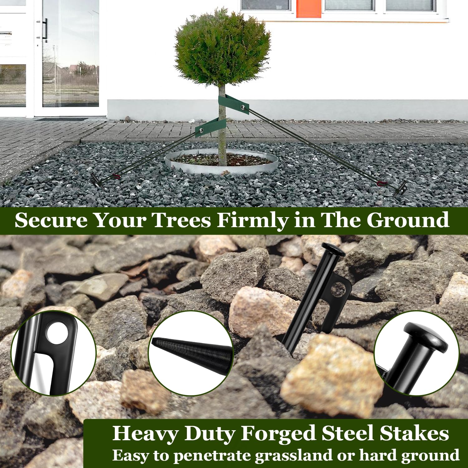 HOLANHING nylon strap distributes weight to protect bark
