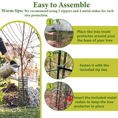 HOLANHING expandable guard stacks to 48 inches tall for tall saplings