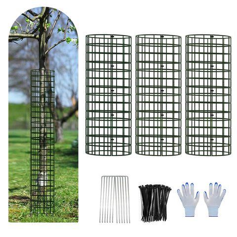 HOLANHING tree trunk protector guard installed on a sapling, protects from deer and rodents