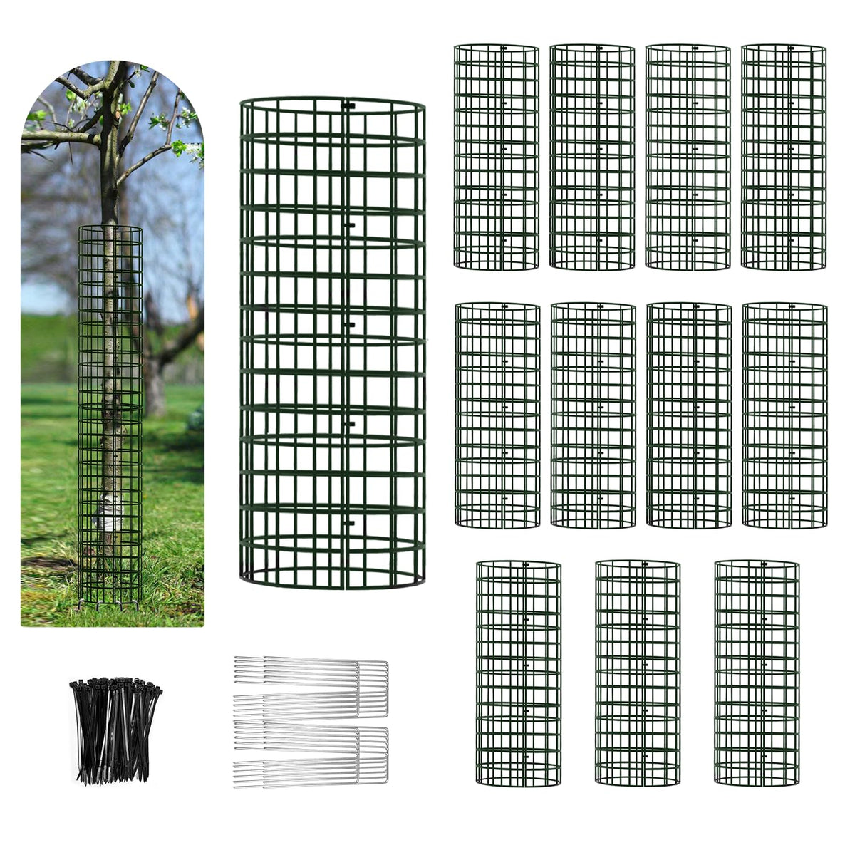 HOLANHING Tree Trunk Protector kit 12-pack protects saplings from deer and damage