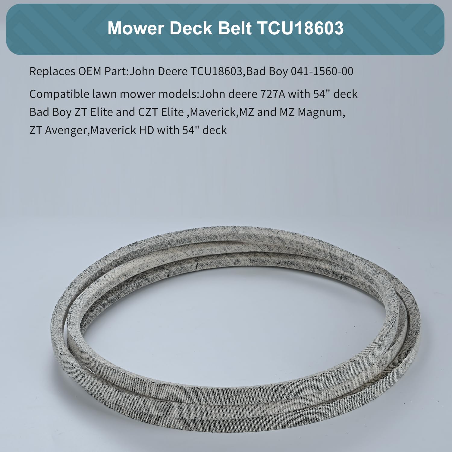 Holdly cz t elite 54-inch belt displayed on Bad Boy Maverick for longevity