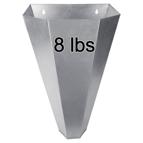 Holdly galvanized steel chicken cone for secure poultry restraint in action.