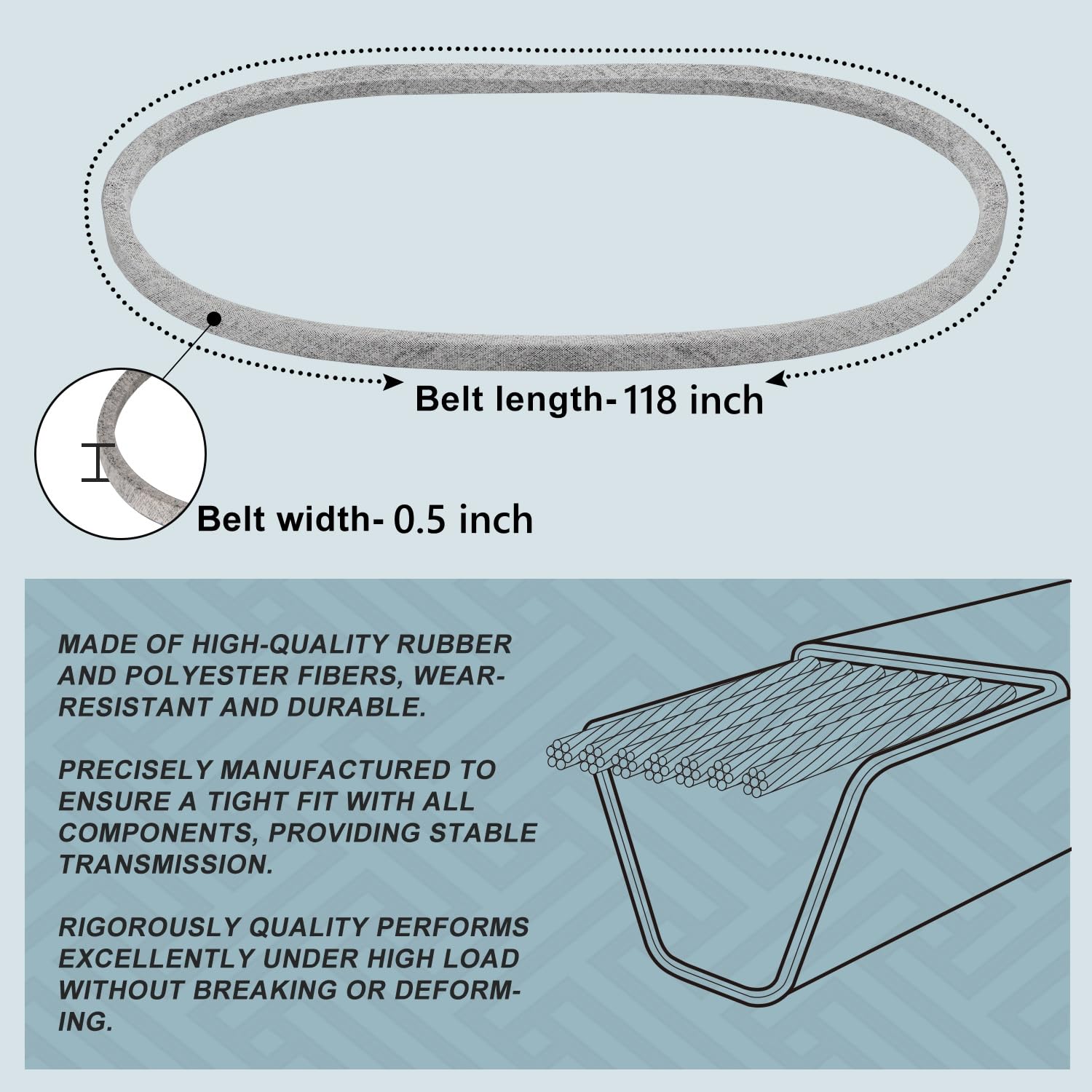 Holdly belt demonstrates John Deere ZTrak compatibility for easy DIY replacement