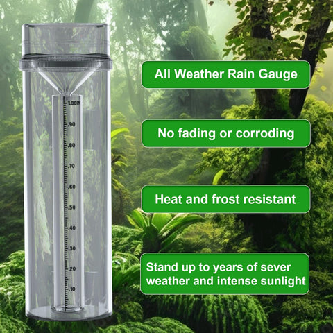 Holdly Precise Rain Gauge outer cylinder holds up to 11 inches.