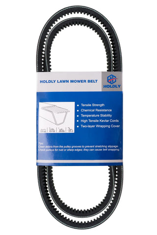 Holdly pump drive belt on mower pulley delivers smooth torque transmission.