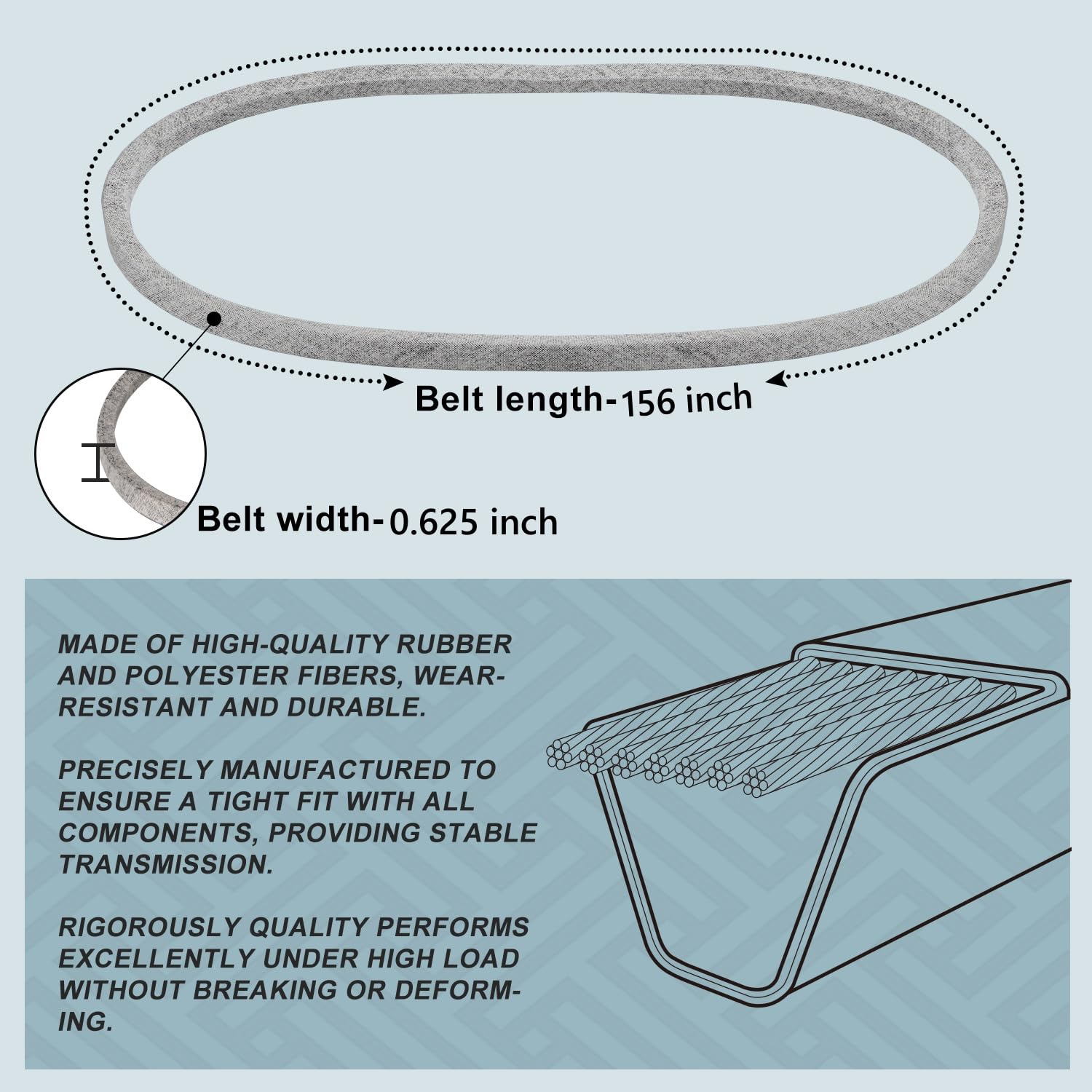 Holdly zt elite 54-inch belt mounted on Bad Boy deck reduces vibration for smoother mowing