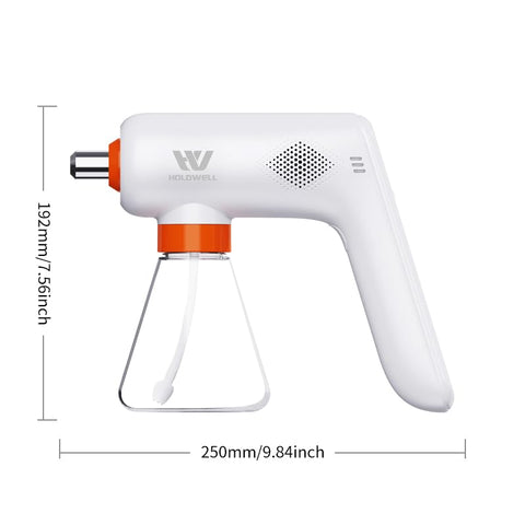 Holdwell blue LED nozzle lighting improves visibility during sanitization