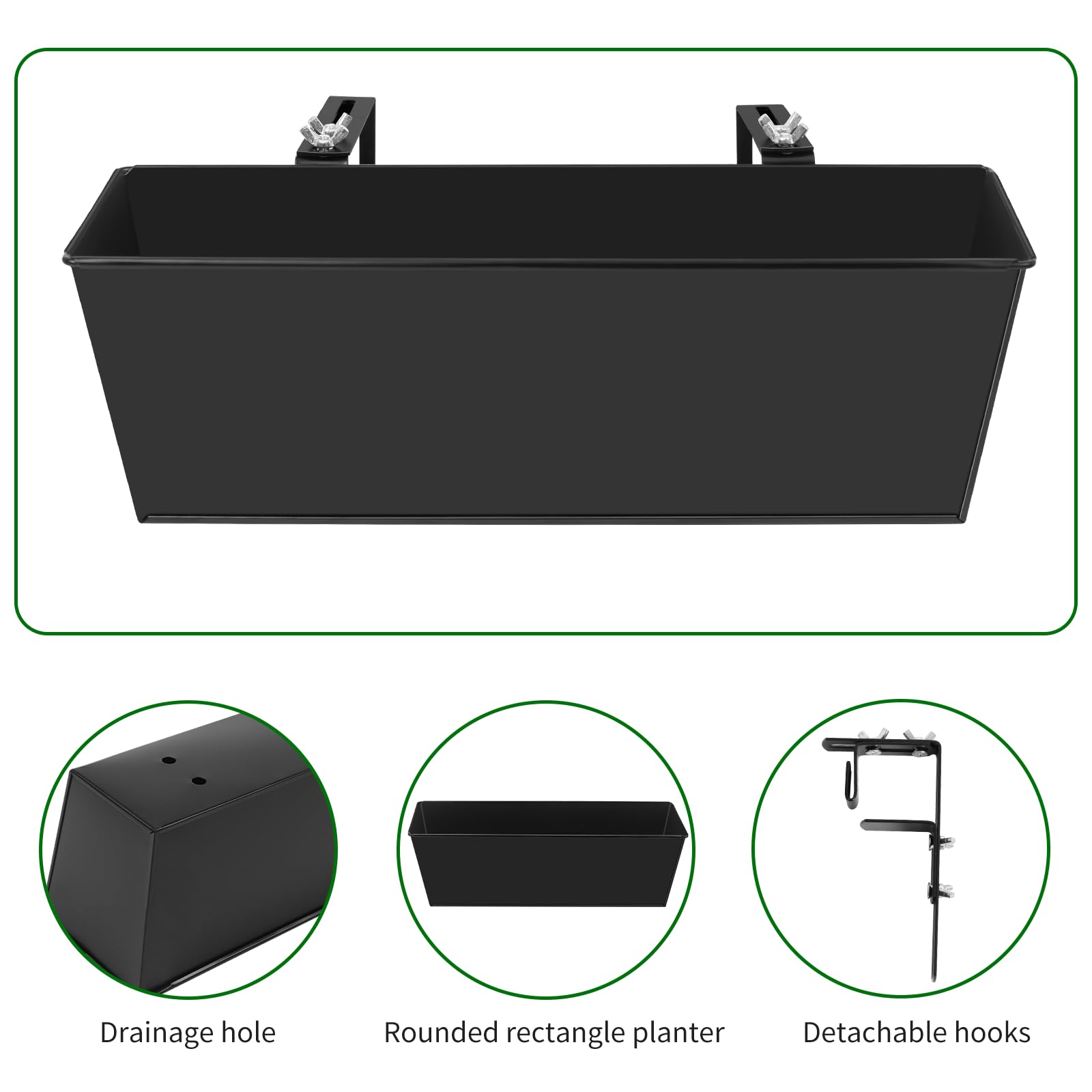 Holensun easy-install hanging planter enables quick rearrangement on rails