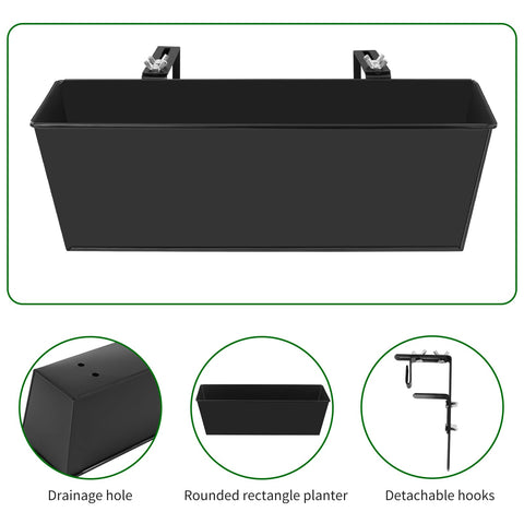 Holensun easy-install hanging planter enables quick rearrangement on rails