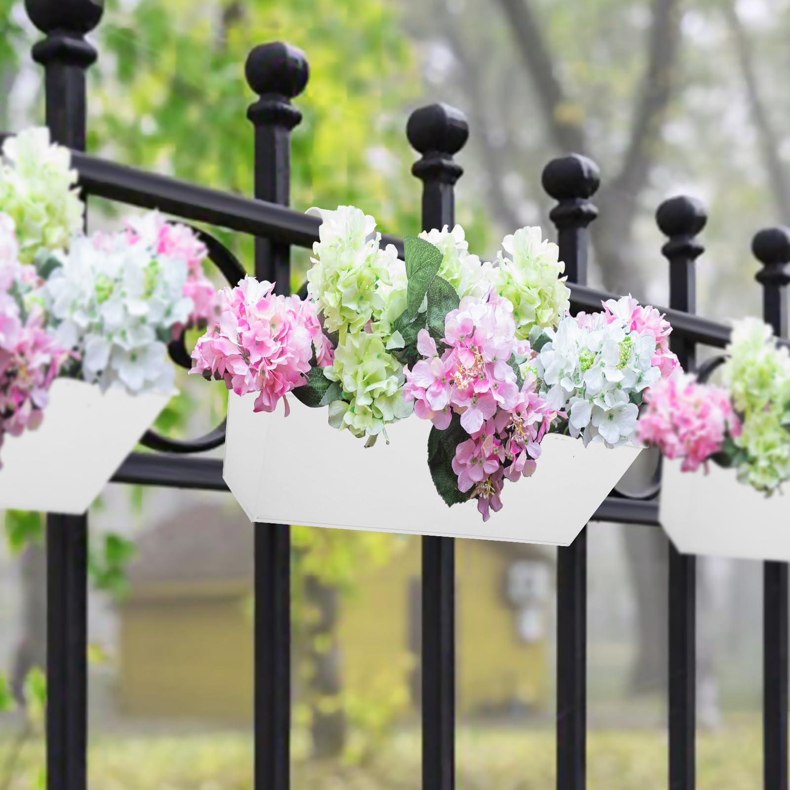 Holensun hanging planters for fence flowers, versatile for herbs and peppers.
