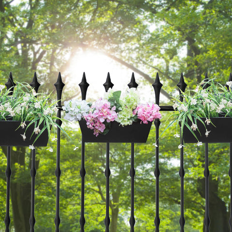 Holensun rail planter for flowers and herbs enhances curb appeal