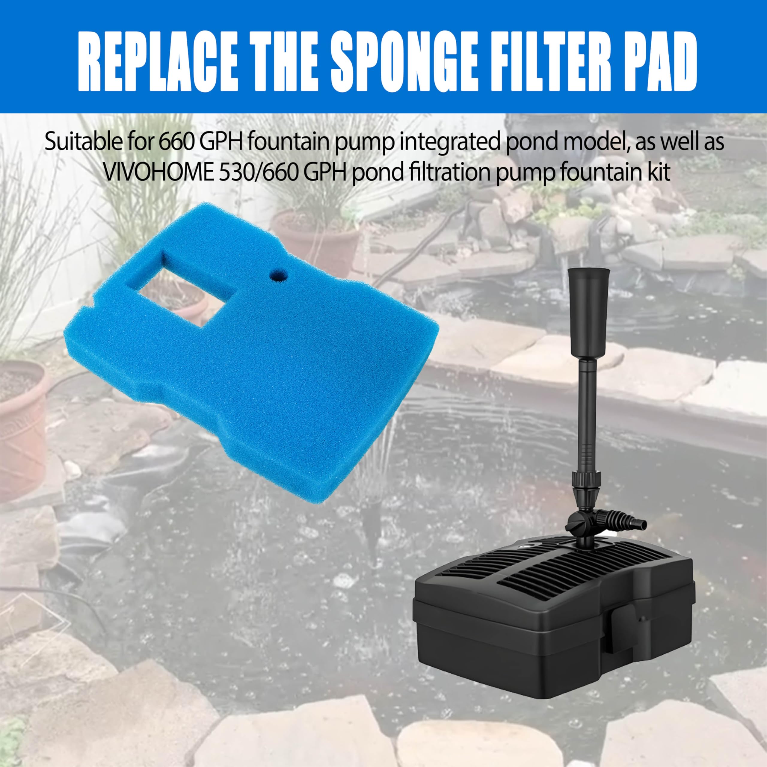 HOLEPU compatible-filter-pad for VIVOHOME CUF-6000 preserves efficient filtration
