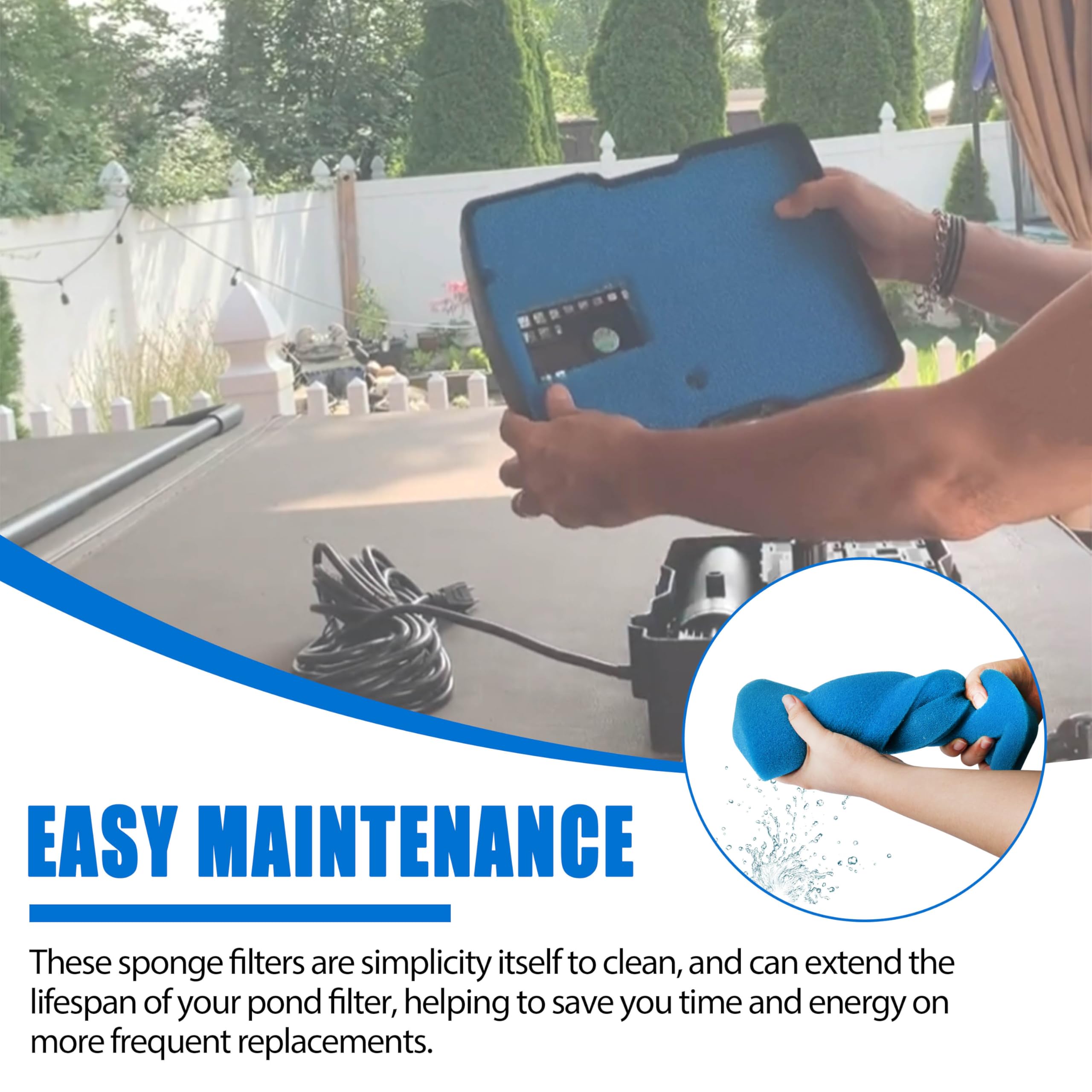 HOLEPU fountain-pump-filter-pad supports steady flow and clear displays