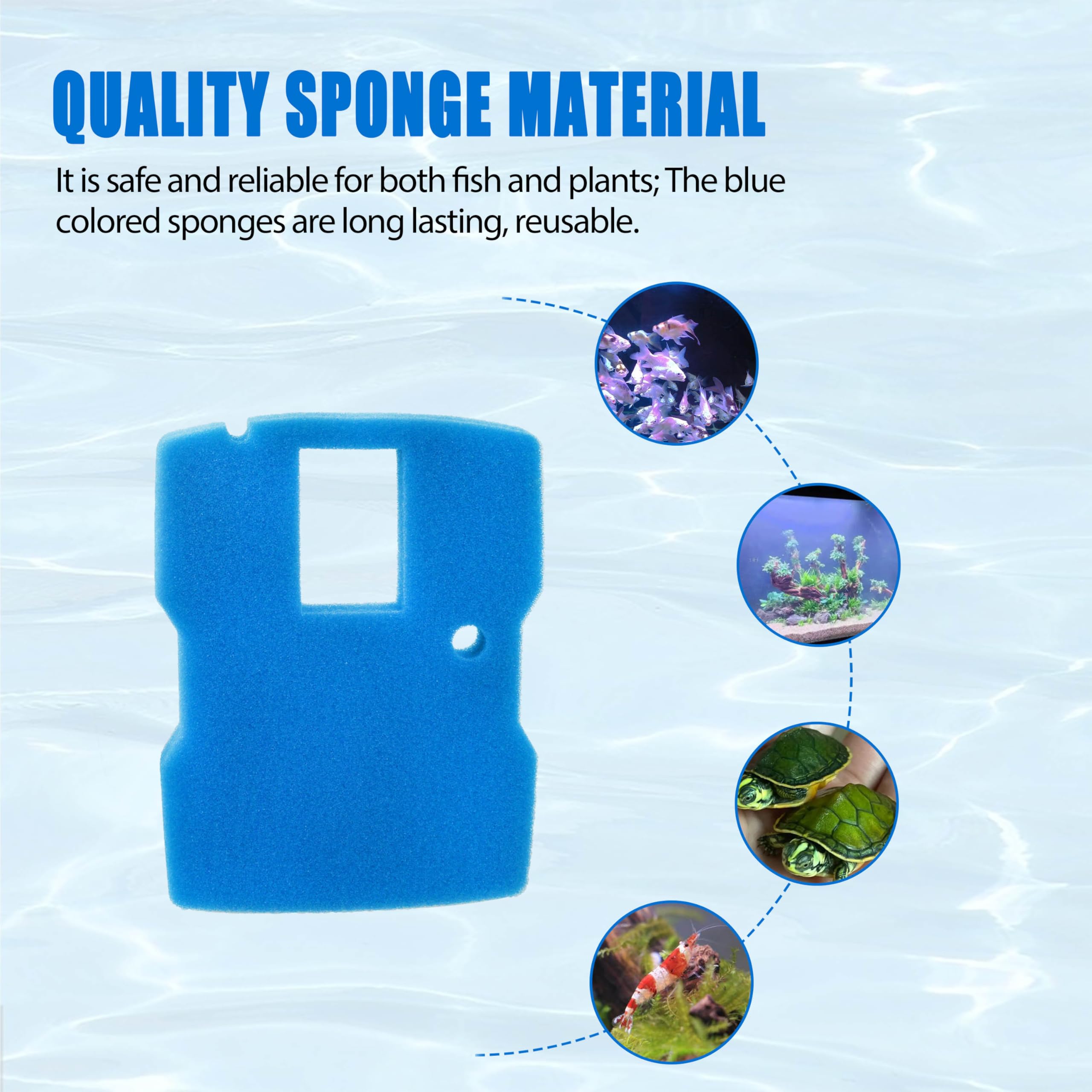 HOLEPU replacement-pond-filter-media-4pcs offers easy cleanup and longer life