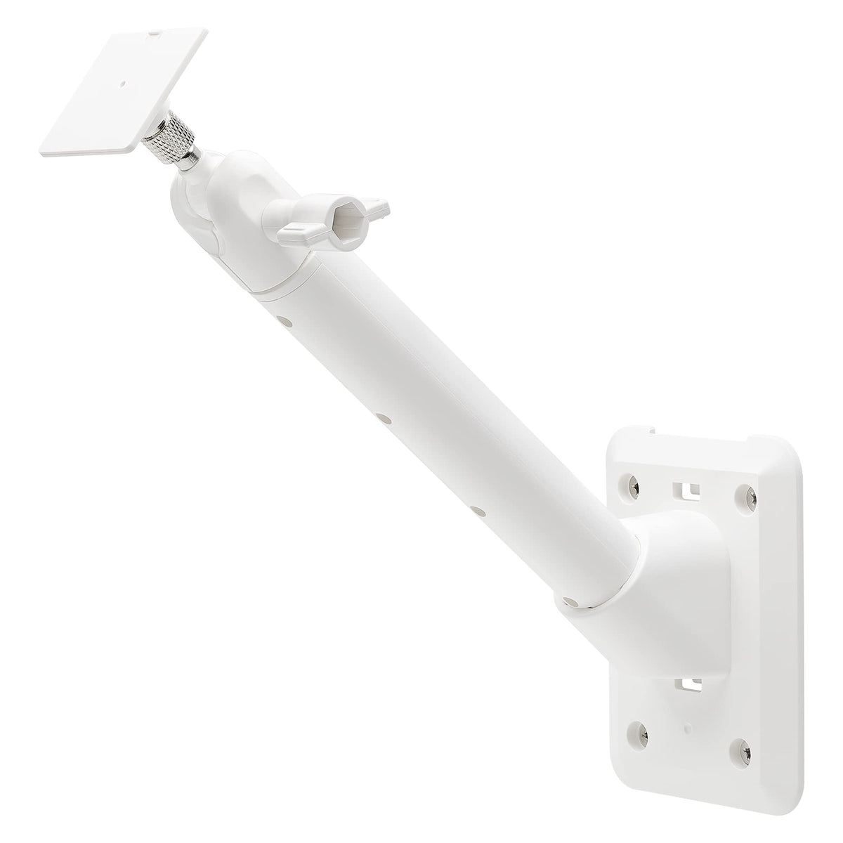 Holicfun universal wall mount in white securing solar panels on a flat surface.