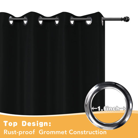 Grommet mounting demonstrates easy hanging and adjustable height.