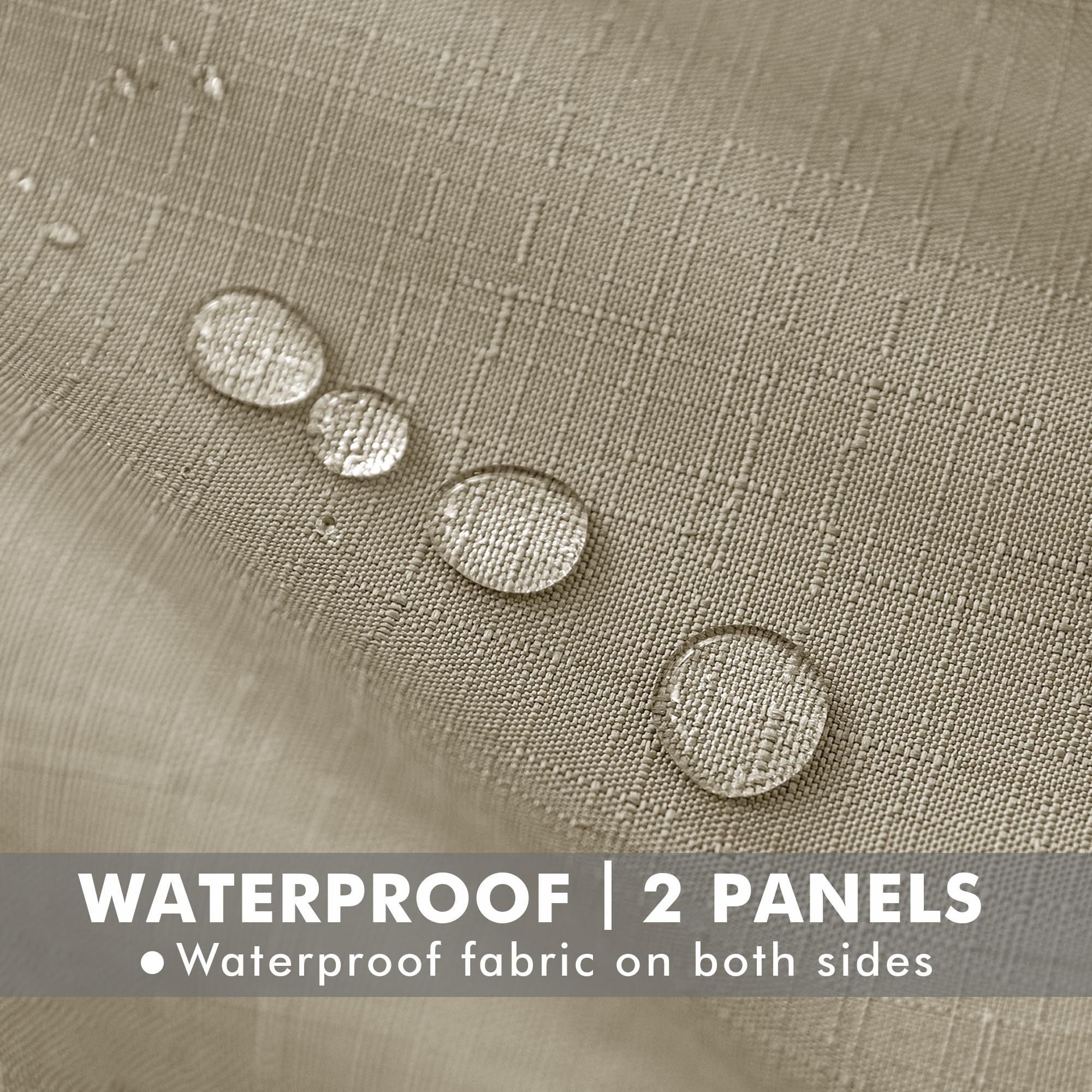 HolidayIdeas linen-blend fabric provides durable waterproof protection