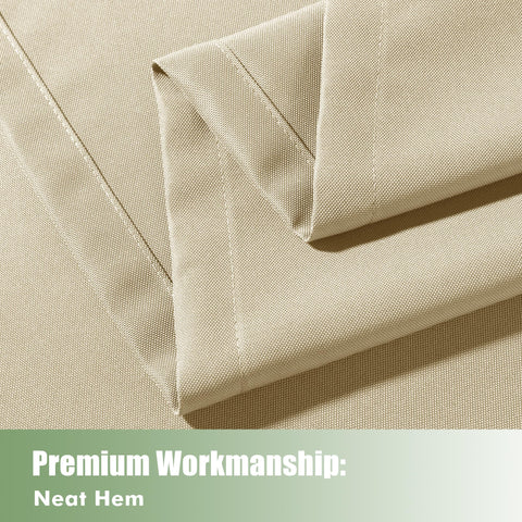 HolidayIdeas waterproof fabric curtains resist rain, wind, and sun for outdoor spaces.