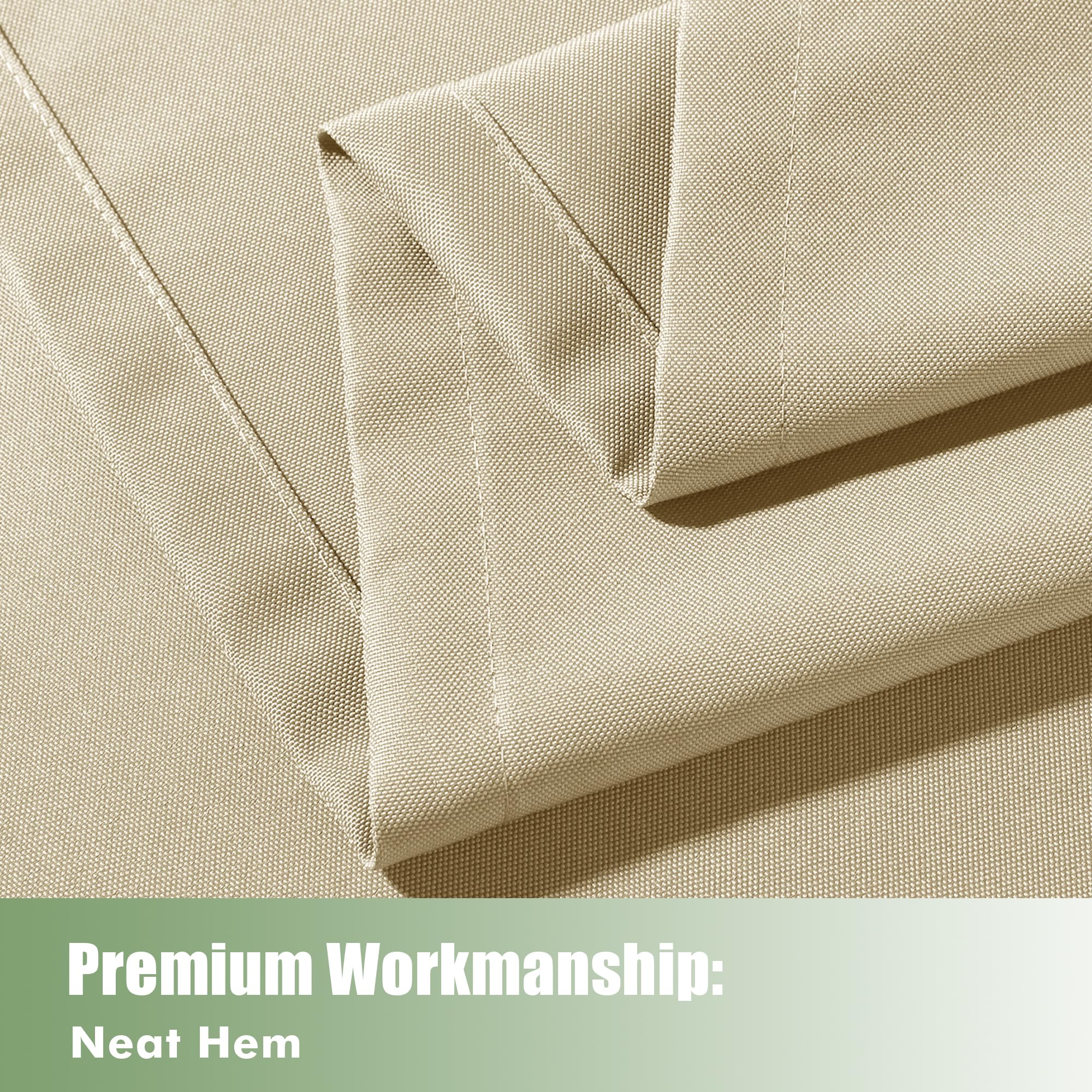 HolidayIdeas machine-washable outdoor curtains for simple care and maintenance.