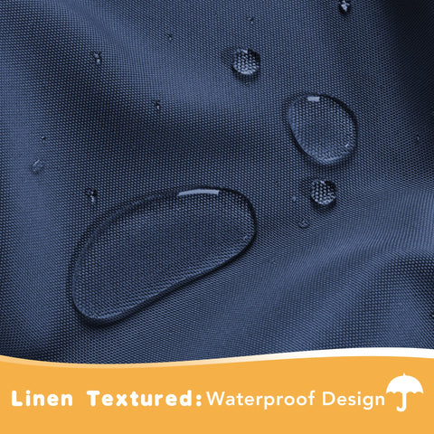HolidayIdeas fabric closeup showing waterproof polyester for weather resilience.