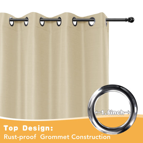 HolidayIdeas UV blocking curtains help create shaded, comfortable seating areas.