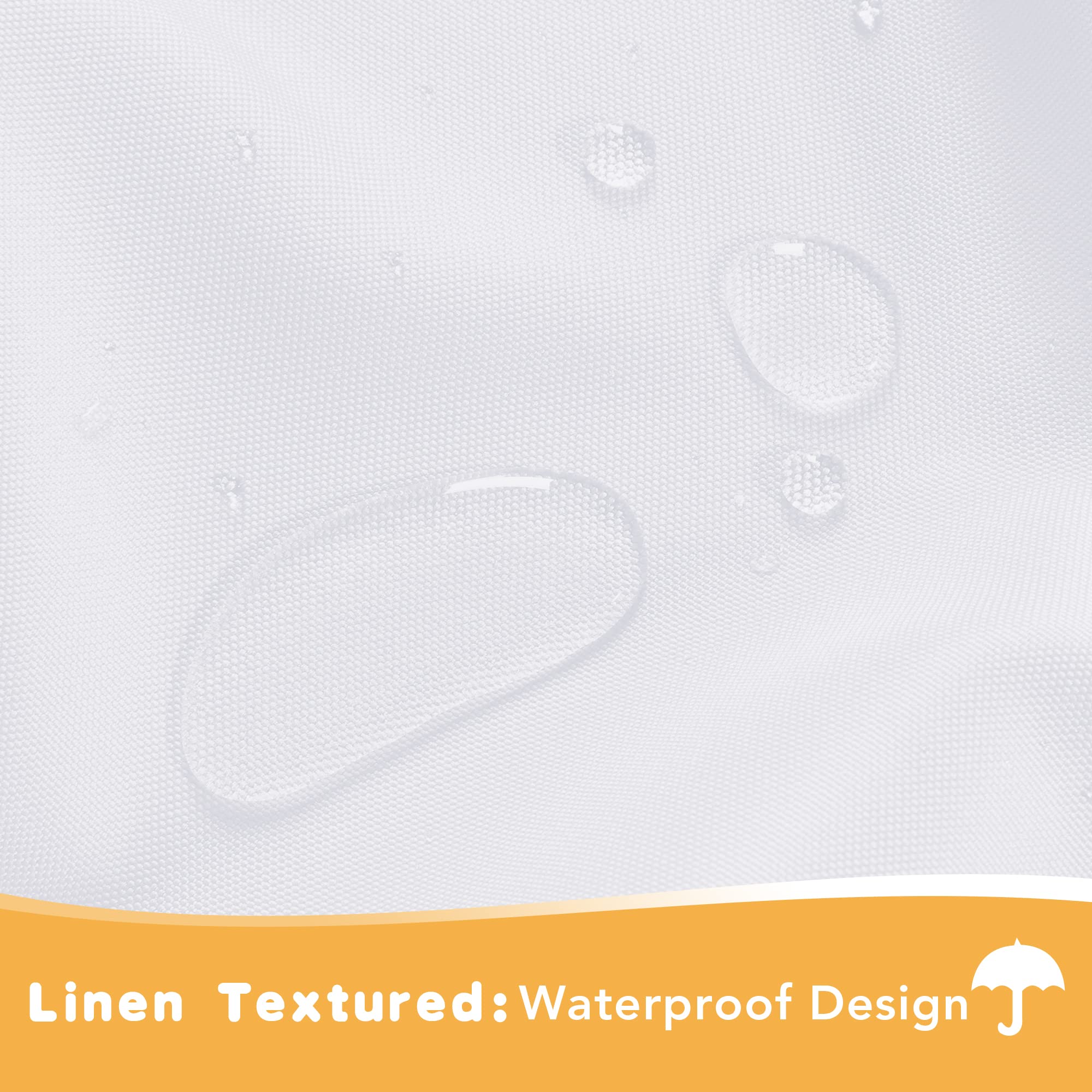 Waterproof polyester fabric and grommet hardware close-up.