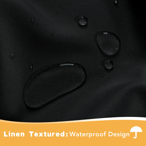 HolidayIdeas waterproof fabric close-up showing rain resistance.
