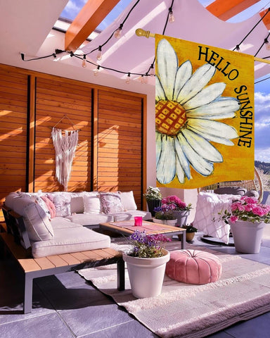 HOLIHIFI Large outdoor flag enhances garden, yard, and porch decor.