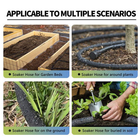 Holldoor half-inch durable soaker hose delivers steady root-zone moisture.