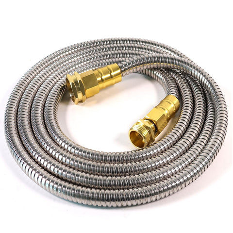 Holldoor metal garden hose 20ft outer shell for durability and puncture resistance
