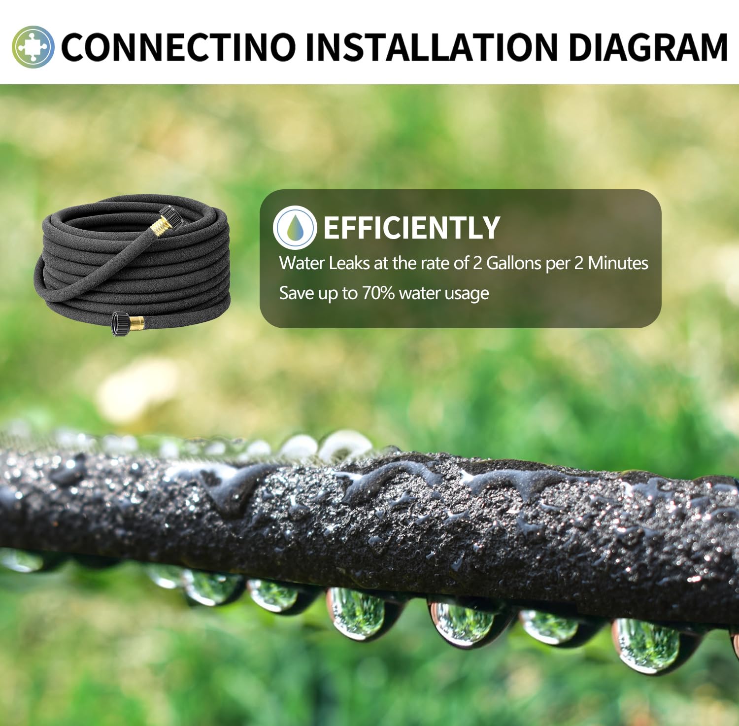 Holldoor water-saving drip irrigation minimizes waste with targeted plant watering.