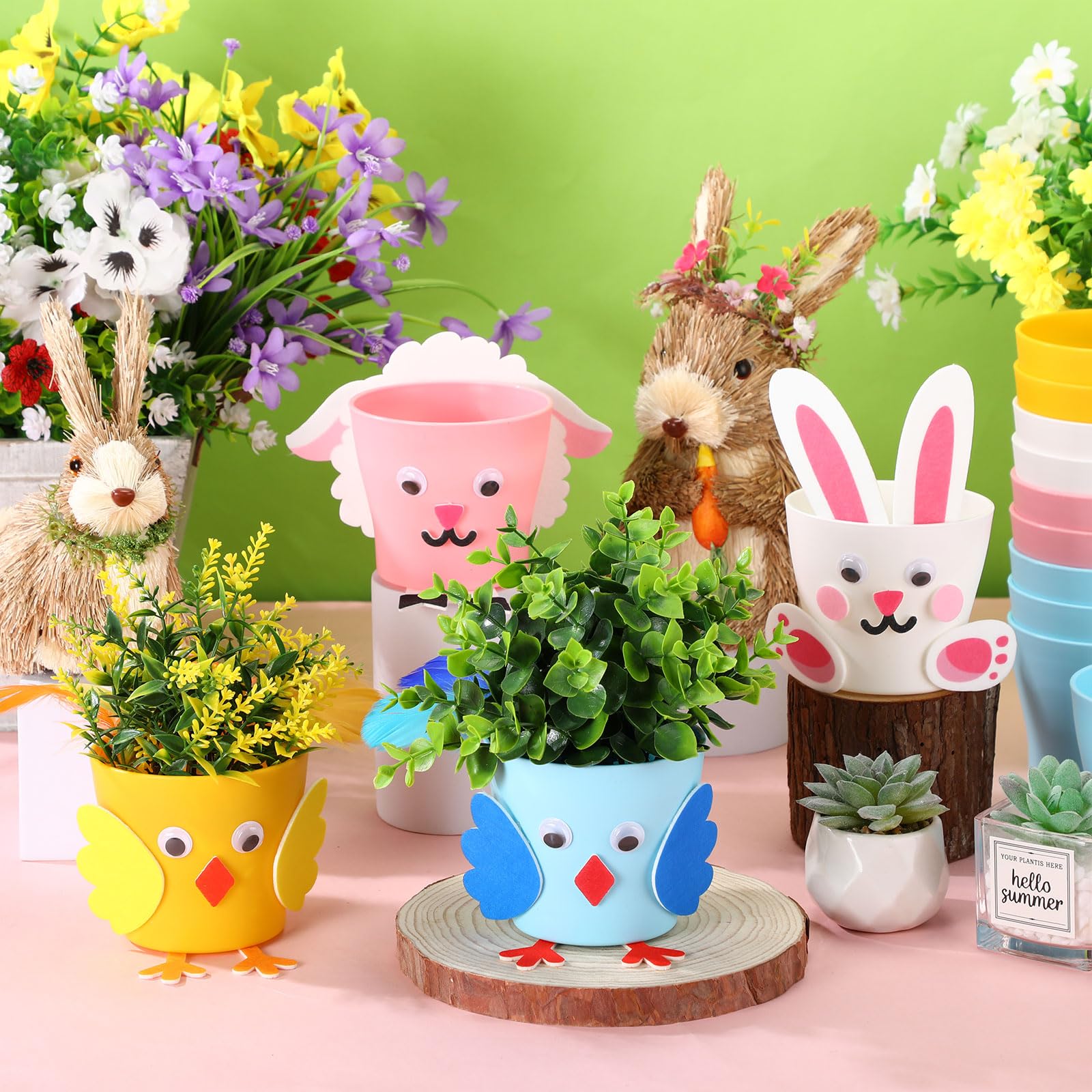 Hollowfly Easter bird pot craft ideal for classroom or home décor.