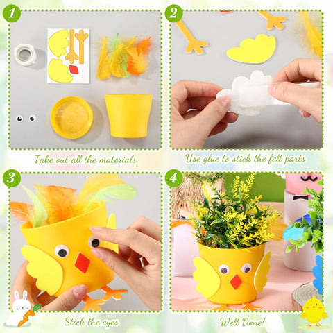 Hollowfly Easter lamb pot craft with durable plastic construction.