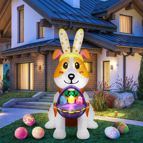 Hollowfly Easter dog inflatable ideal for gardens, lawns, and entryways