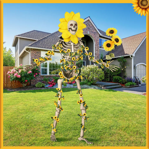 Hollowfly sunflower garland adds color and weatherproof detail to outdoor displays